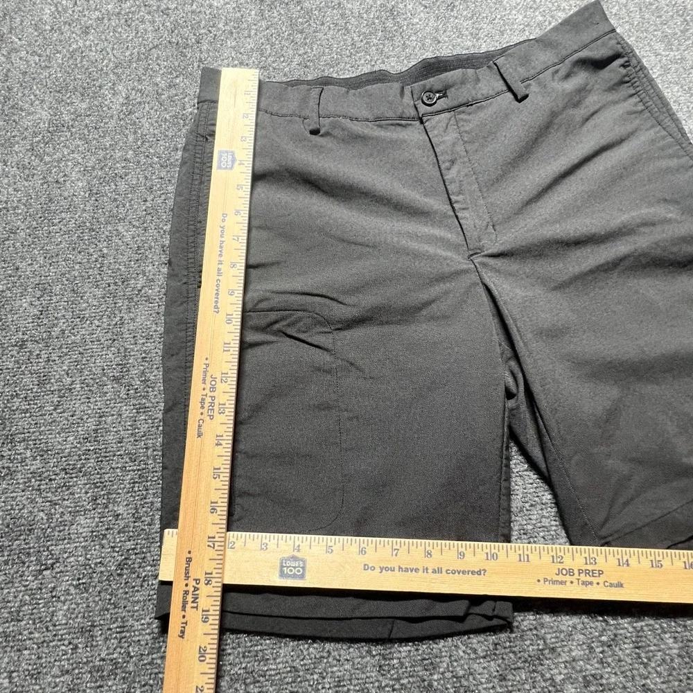 Greg Norman Mens Gray Performance Golf Shorts Size 34 Stretch Side Zip Pocket